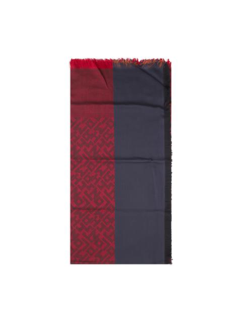 Longchamp geometric-pattern scarf