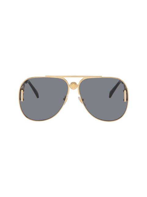 VERSACE Gold Medusa '95 Pilot Sunglasses