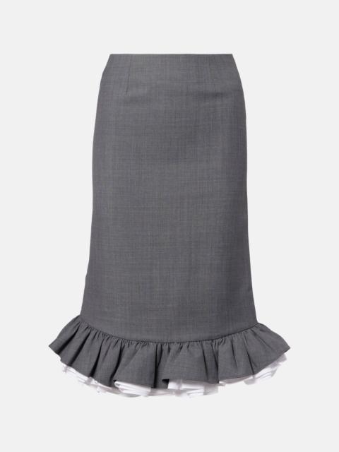 SHUSHU/TONG Ruffled midi skirt