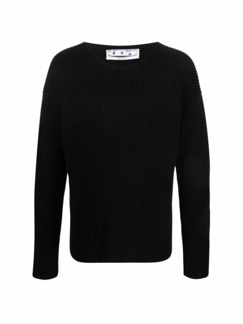 Diag stripe round-neck jumper