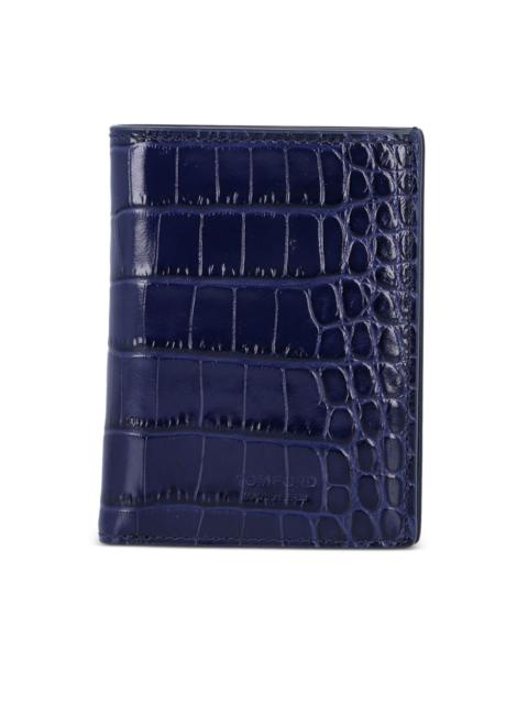 TOM FORD crocodile-effect cardholder