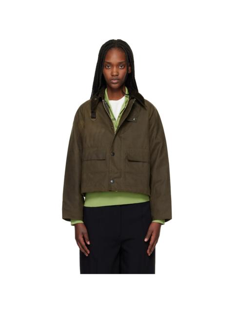 Barbour Khaki Spey Slim Waxed Jacket