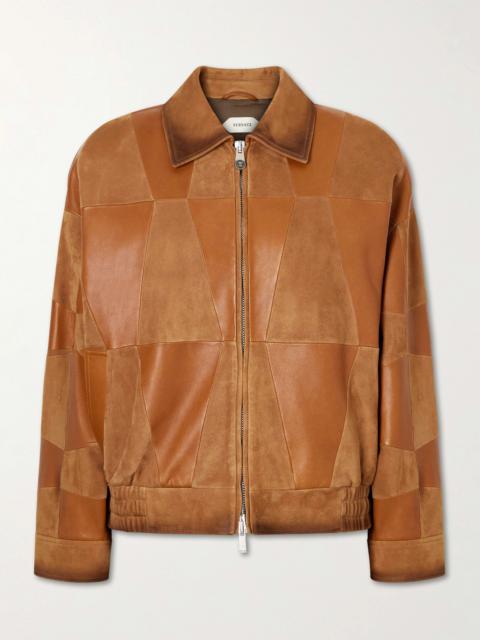VERSACE Paneled Leather Jacket