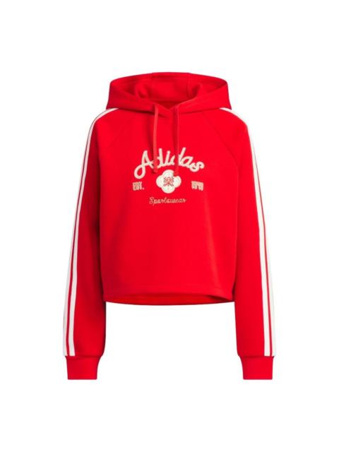 adidas (WMNS) adidas Hooded Top Asia Sizing 'CNY Red' KH2694