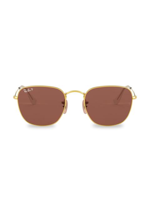 Ray-Ban Women's RB3857 51MM Square Metal Sunglasses - Gold