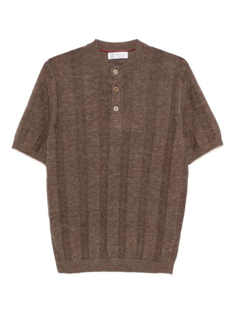 Brunello Cucinelli button ribbed sweater