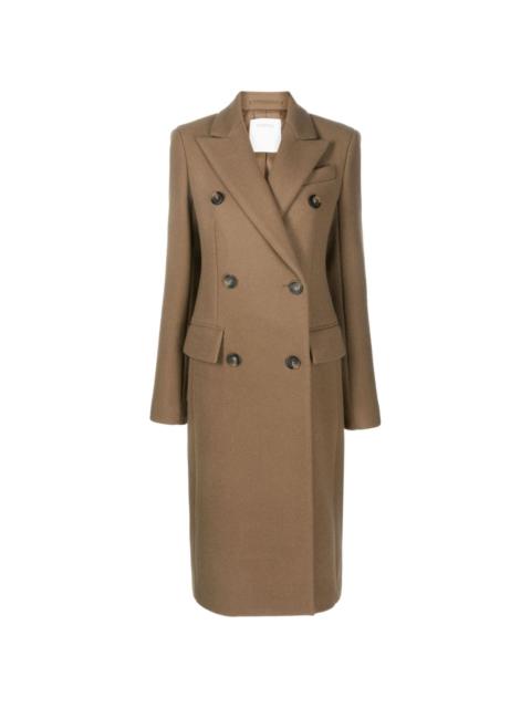 double-breasted wool-cashmere coat