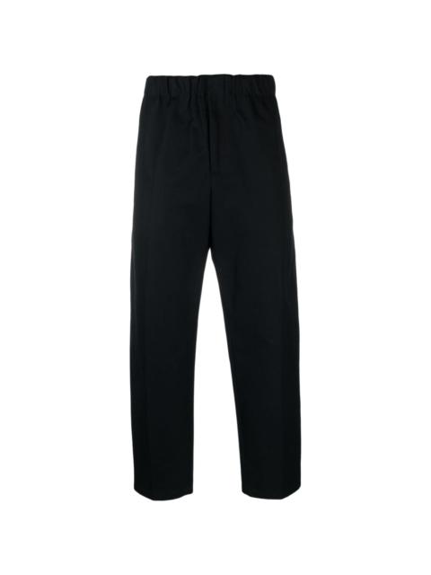 Jil Sander mid-rise cotton tapered trousers