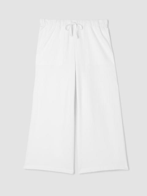 EILEEN FISHER Lightweight Organic Cotton Terry Wide-Leg Pant