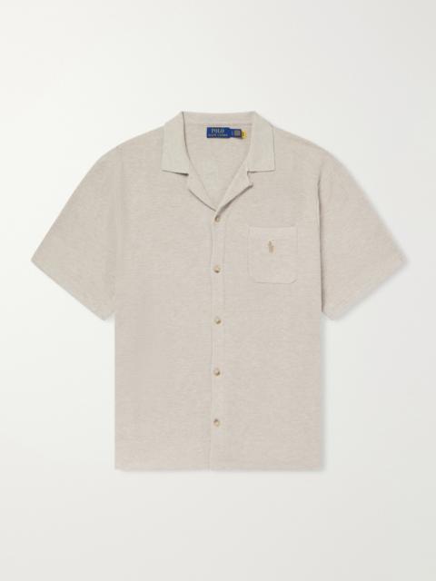 Polo Ralph Lauren Convertible-Collar Logo-Embroidered Cotton-Piqué Shirt