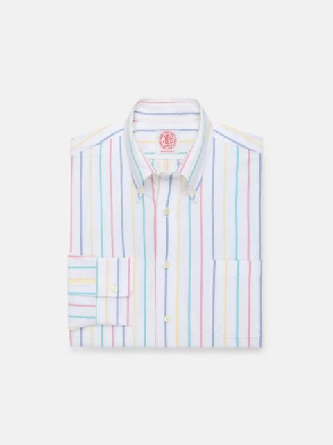 J. PRESS MADE-IN-USA AWNING STRIPE OXFORD CLOTH SPORT SHIRT - CLASSIC FIT