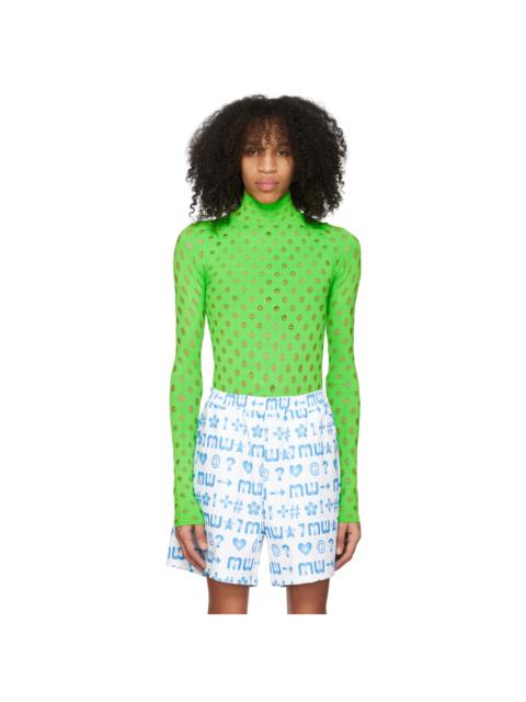 MAISIE WILEN SSENSE Exclusive Green Turtleneck