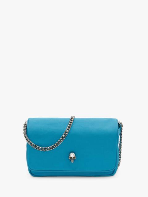 Alexander McQueen Small Skull Bag in Cerulean