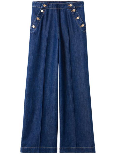 Claudie Pierlot wide-leg sailor trousers