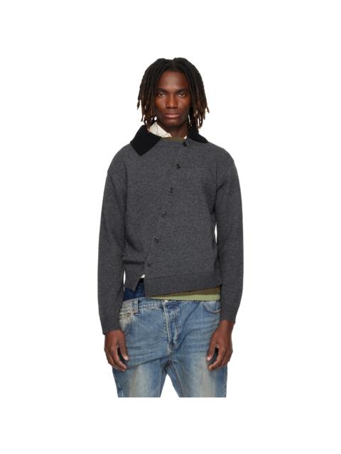 Andersson Bell Gray Layered Collar Cardigan