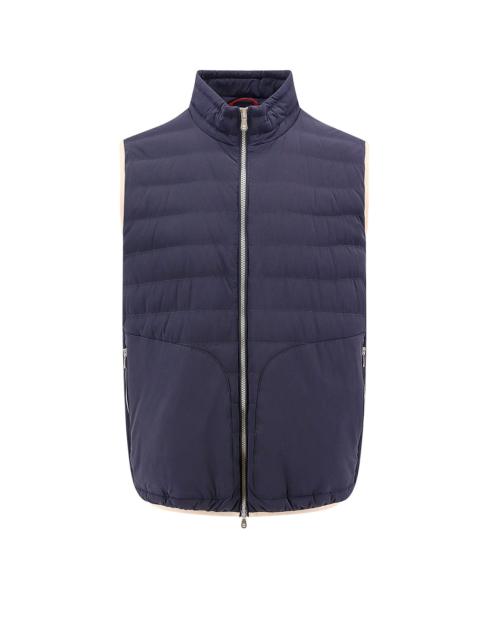 Brunello Cucinelli Padded and quilted sleeveless nylon jacket