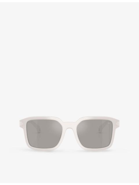 Moncler ME6006 Quaderna Square-Frame Acetate Sunglasses