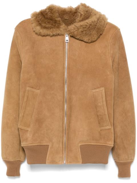 Sandro suede bomber jacket