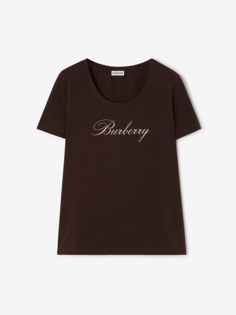 Burberry Logo Stretch Cotton T-shirt