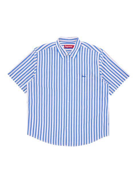 Supreme Loose Fit Multi Stripe Short-Sleeve Shirt 'Blue'