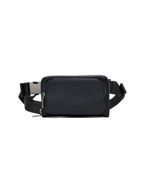 BOSS Navy Leather Crossbody Belt Bag