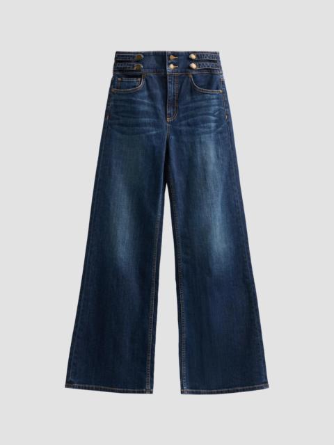 RAMY BROOK Women's Liv Wide-Leg Jeans - Dark Rinse