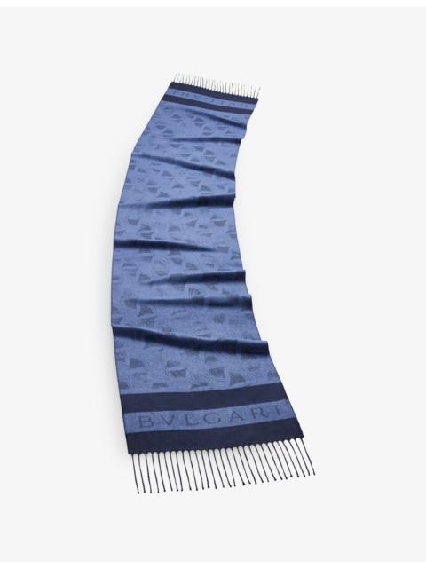 BVLGARI Heritage Diva Impression logo-print silk scarf