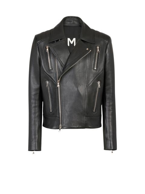 Balmain Leather biker jacket
