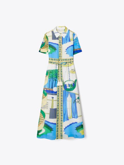 TORY BURCH Silk Cotton Voile Shirtdress