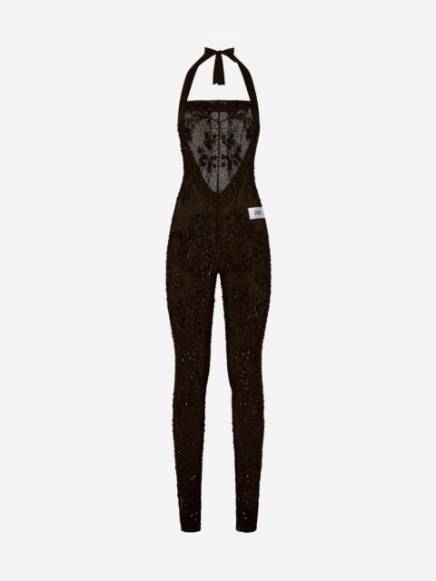 Dolce & Gabbana Marquisette jumpsuit with embroidery
