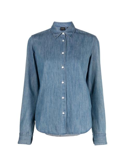 Aspesi fitted button-down denim shirt