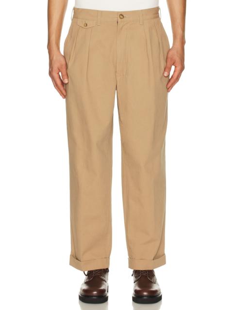BEAMS PLUS 2 Pleats Trousers Twill