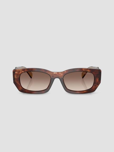 Prada Women's B05S Rectangle Pillow Sunglasses - Brown