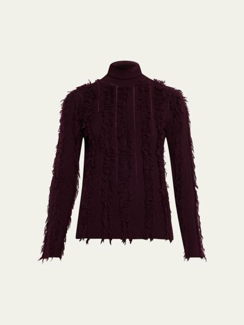 ZANKOV Nico Turtleneck Fringed Sweater