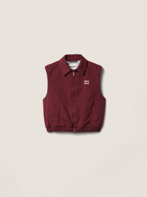 Miu Miu Washed poplin vest