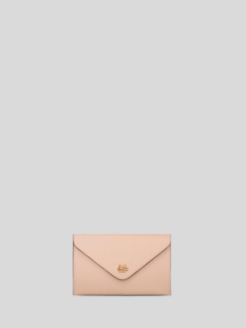 Etro LEATHER CLUTCH BAG WITH PEGASO
