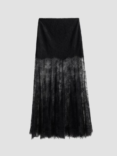 LoveShackFancy Women's Carline Lace Maxi Skirt - Black