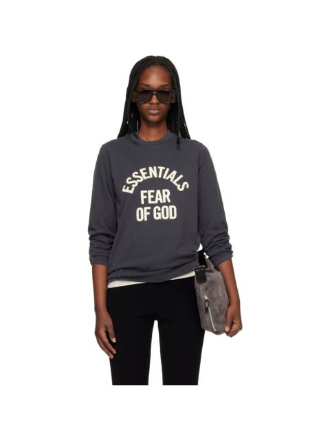 ESSENTIALS Black Campus Classic Long Sleeve T-shirt