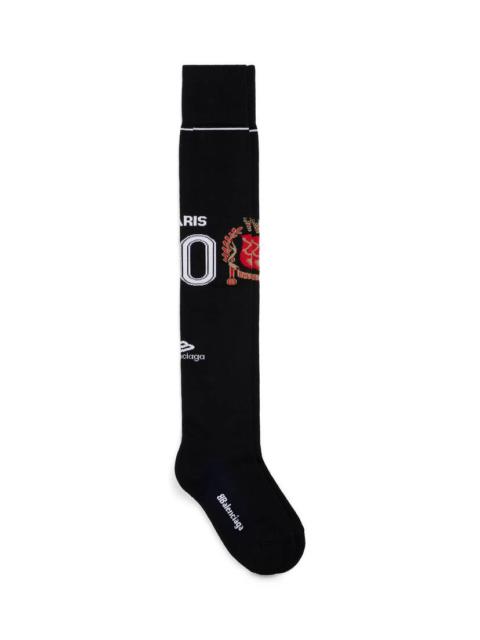 Men's Paris Soccer High Socks in Black