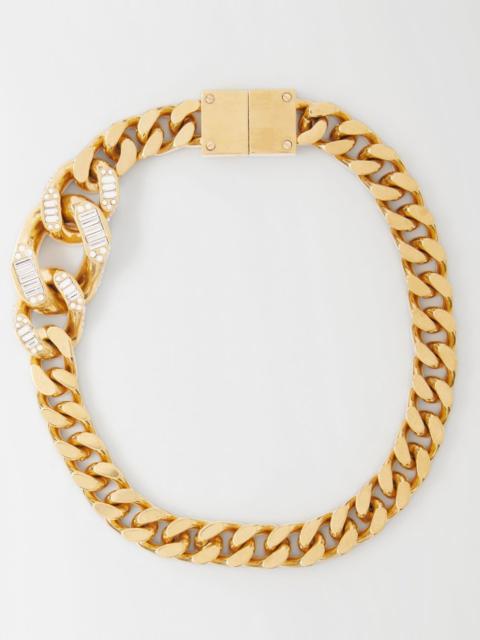 Burberry Crystal Detail Gold-plated Chain-link Necklace