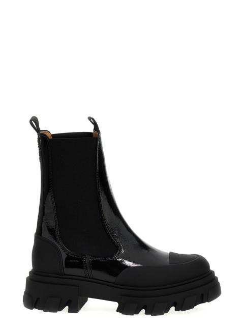 GANNI Shiny ankle boots