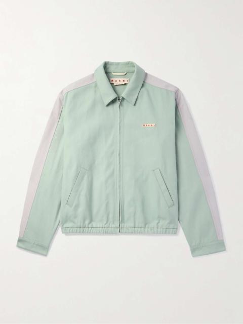 Marni Logo-Appliquéd Cotton-Blend Gabardine Coach Jacket