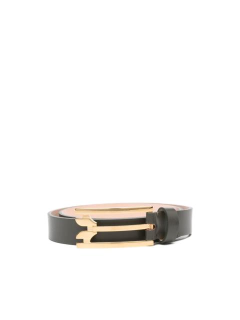 Victoria Beckham logo-buckle leather belt