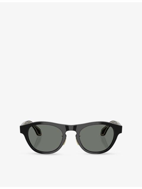 GIORGIO ARMANI AR8225 Oval-Frame Acetate Sunglasses