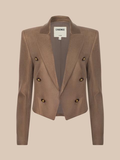 L'AGENCE Lila Linen-Blend Blazer