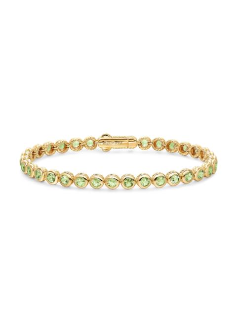 DAVID YURMAN Women's Bezel Set Tennis Bracelet in 18K Yellow Gold - Peridot