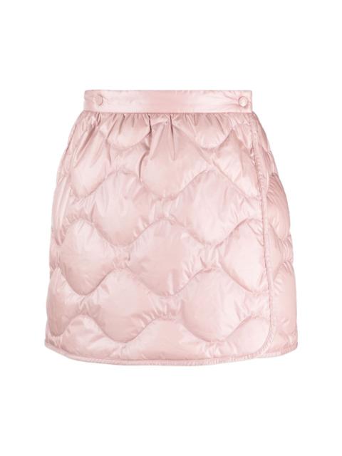 padded quilted miniskirt