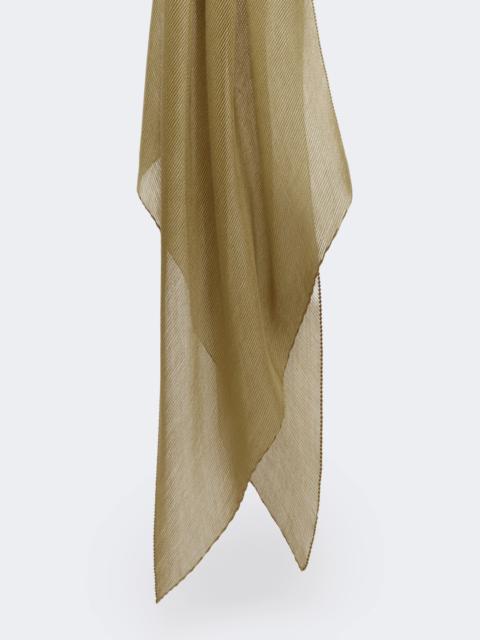 Max Mara NOME Pleated cashmere and silk stole - CAMEL
