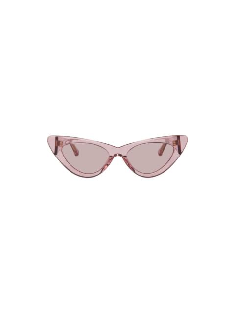 THE ATTICO Pink Linda Farrow Edition Dora Sunglasses