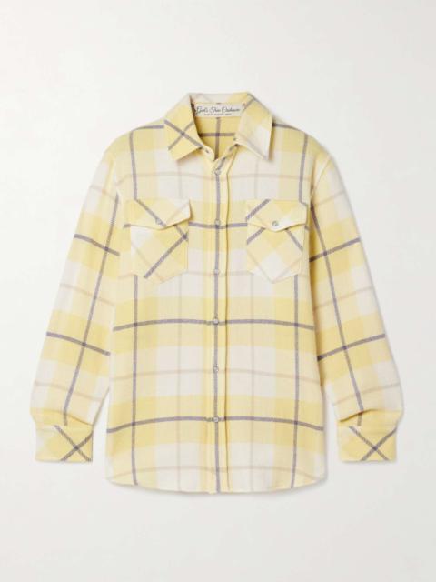 God’s True Cashmere Dreamer checked cashmere shirt Yellow